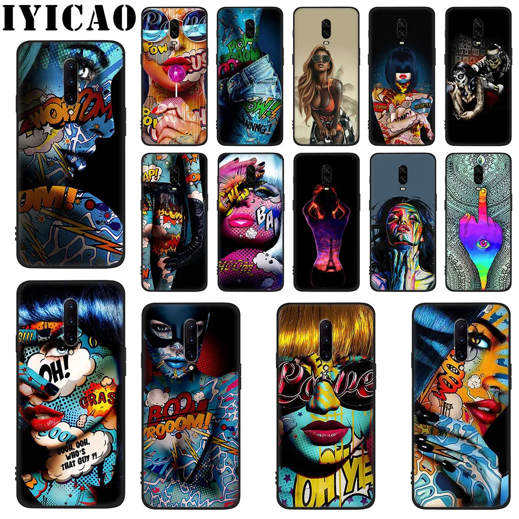 

Girl Body Art Tattoo Soft Silicone Case for oneplus 5 5t 6 6t 7 Pro Cover