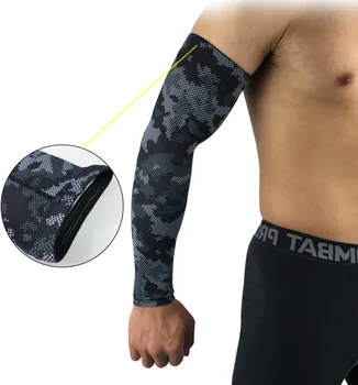 

UV Protection Camouflage Sports Armbands Long Breathable Wrist Sleeves Fishing Fitness Arm Sleeves Silicone Anti-skid Men Women