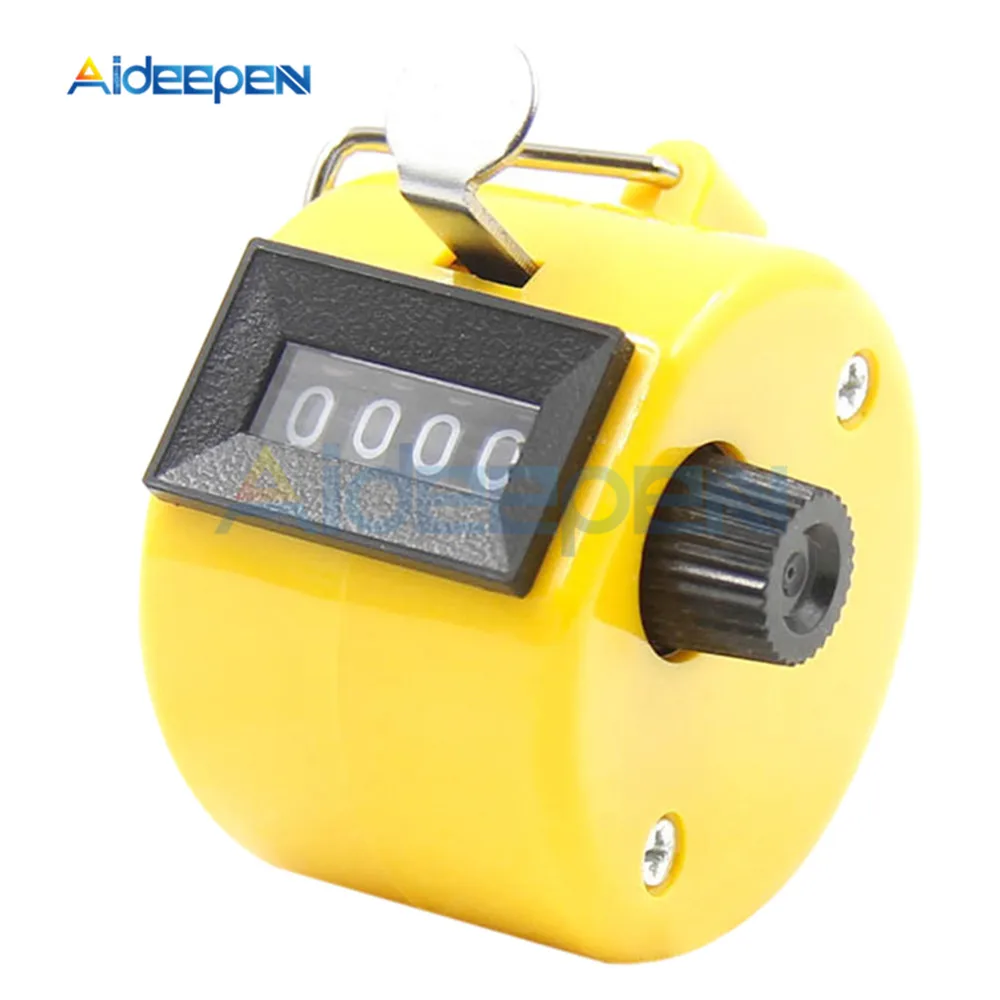 Electronic Counter 4 Digit Number Counter Portable Electronic Digital Counter Mechanical Manual Counting Timer Soccer Golf Sport 8 Colors