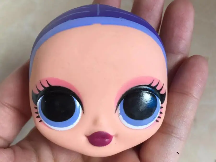 Модный игрушечный парик с головой сестры кукла-девочка игрушка волосы DIY кукла игрушка часть девушка мода Сделай Сам туалетный игрушечный парик кукла 1/6 парики - Цвет: 1pcs head