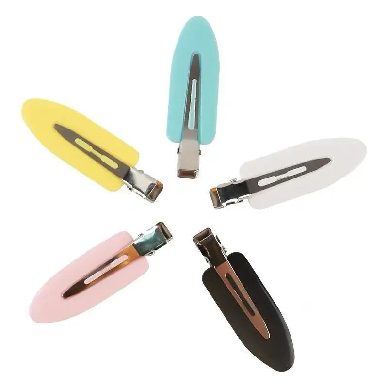 

2020 New 4PCS/Set Kawaii Girl Flat No Indentation Hairpins Cute Candy Colors Hair Clips Sweet Hair Clips Barrettes Headband