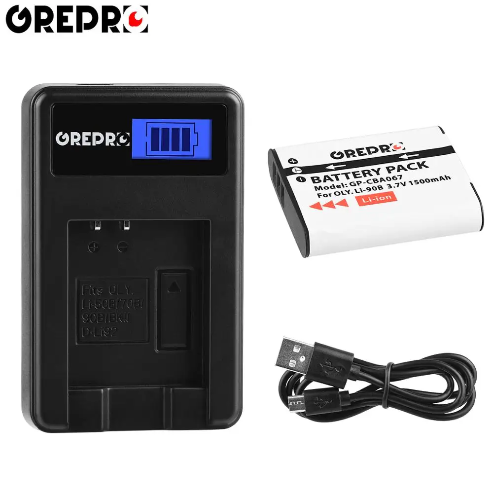 Li 90B 92B Battery + LCD USB charger для Olympus Tough TG 6 tracker SH 1 2 5 IHS|Цифровые аккумуляторы| |