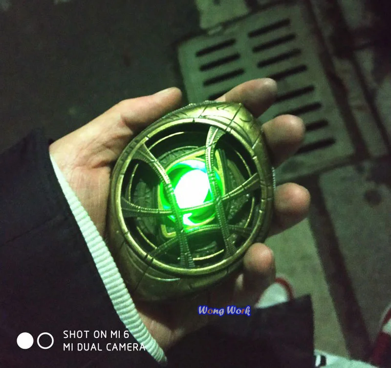 Wong Work Doctor Strange Eye Of Agamotto 1:1, светодиодный светильник, окрашенное металлическое ожерелье, реквизит