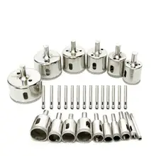 

16PCS/SET Diamond Hole Saw Drill Bit Tool 6-50mm Ceramic Porcelain Glass Marble 6/8/10/12/14/16/18/20/22/25/28/30/35/40/45/50mm