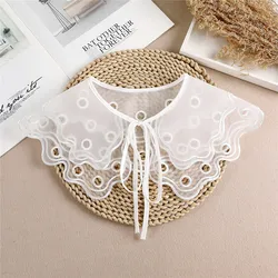 2021 Women Fake Collar Detachable Shirt Lapel Necklace Ladies False Collar Blouse Top Faux Col Half-Shirt Clothes Accessories