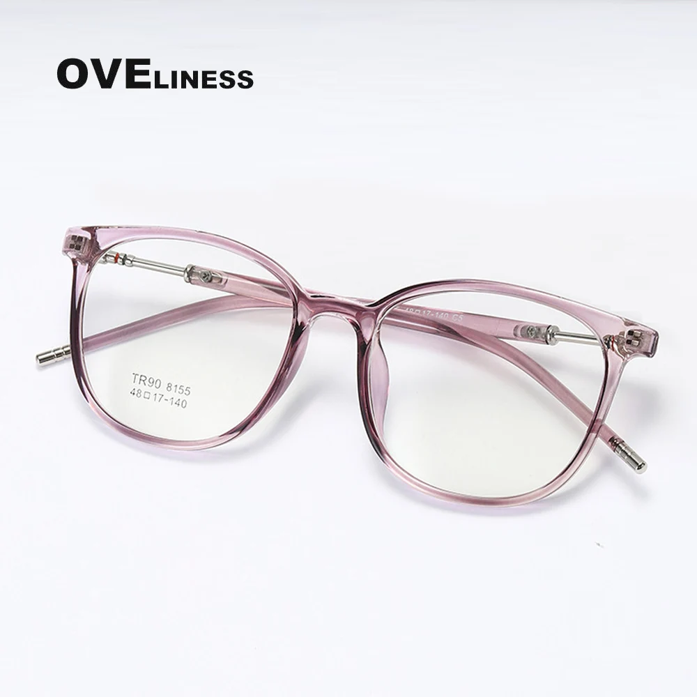 

Computer Glasses spectacles frame full rim optical eyeglasses TR90 Round Eyewear Prescription Glasses Optical Frame Transparent