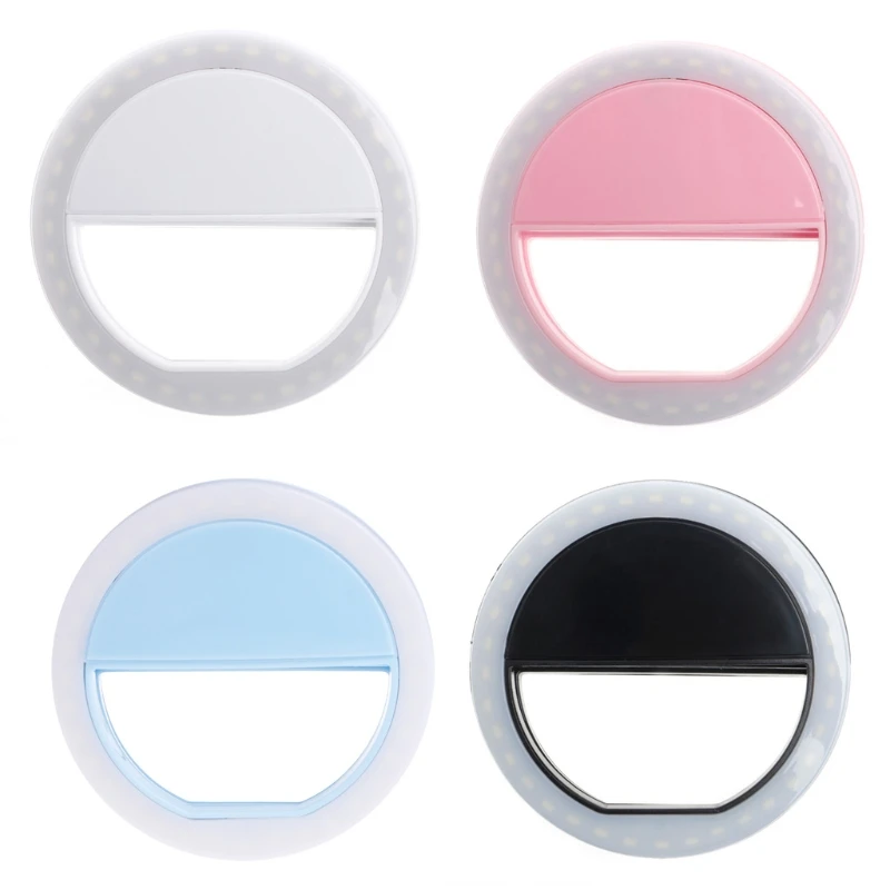 Selfie Portable LED Ring Fill Light Camera Photography for Android Phone O30 dropship