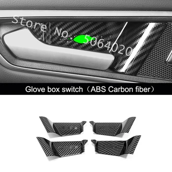 

For Ford Edge 2015 2016 2017 2018 - 2020 accessories ABS Carbon fiber Car inner door Bowl protector frame Cover Trim Car styling