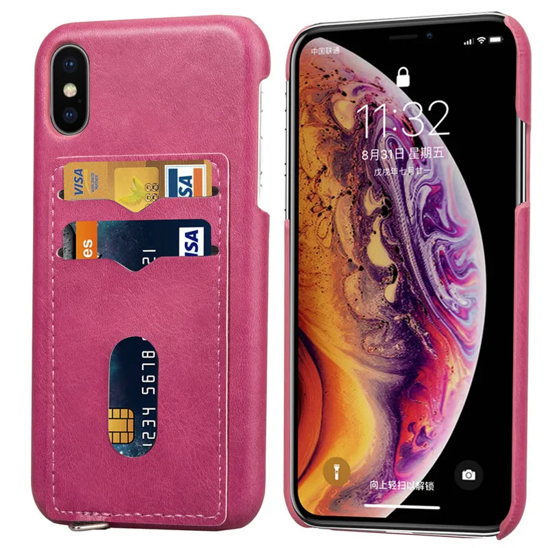 Роскошный чехол из искусственной кожи для iPhone SE 2020 задняя крышка держатель карт