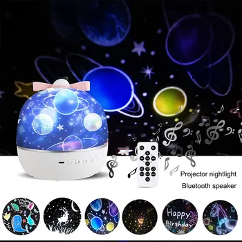 Star Projector Night Light Met Bluetooth Oplaadbare Constellation Night Lamp 6 Patronen Projector Nachtlampje Kinderen Gift