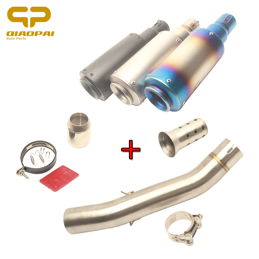 

Motorcycle Exhaust System Slip on Connector Link Pipe Escape Muffler DB Killer 51 for Benelli 300 BJ300 BJ300GS TNT300 BN302