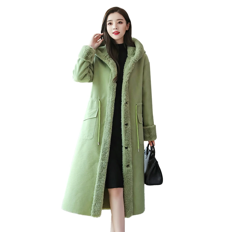 M-2XL, новинка, Женское зимнее пальто, длинная толстая куртка, костюм, женские меховые куртки, элегантные женские тонкие пальто, высокое качество, EE15