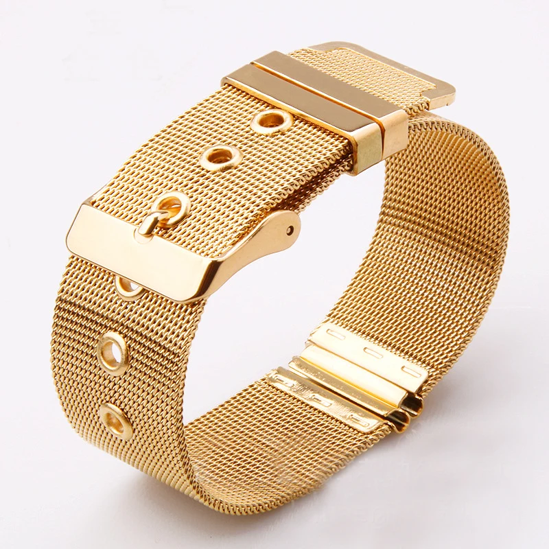 Neuf Guess Argent Ton Acier Inoxydable Croc Looks Bracelet Cristal
