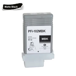 Cartouche d'encre pigmentée couleur Premium PFI102 (1 paquet MBK) pour Canon iPF700/710/720/760/650/655/750/755/600/610/605/500/510/ 