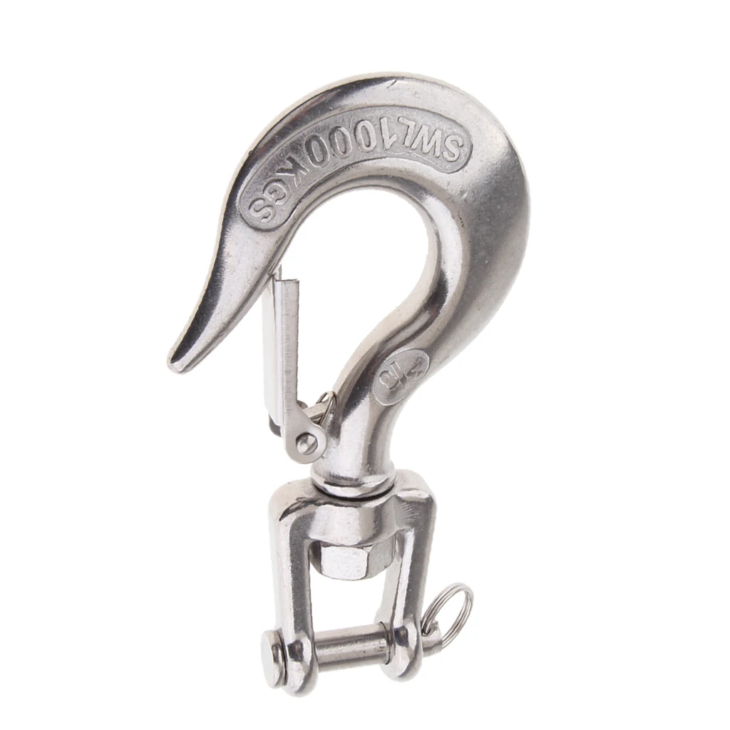 304 Stainless Steel Swivel Eye Clevis Lifting Chain Snap Hook 3/8 Inch