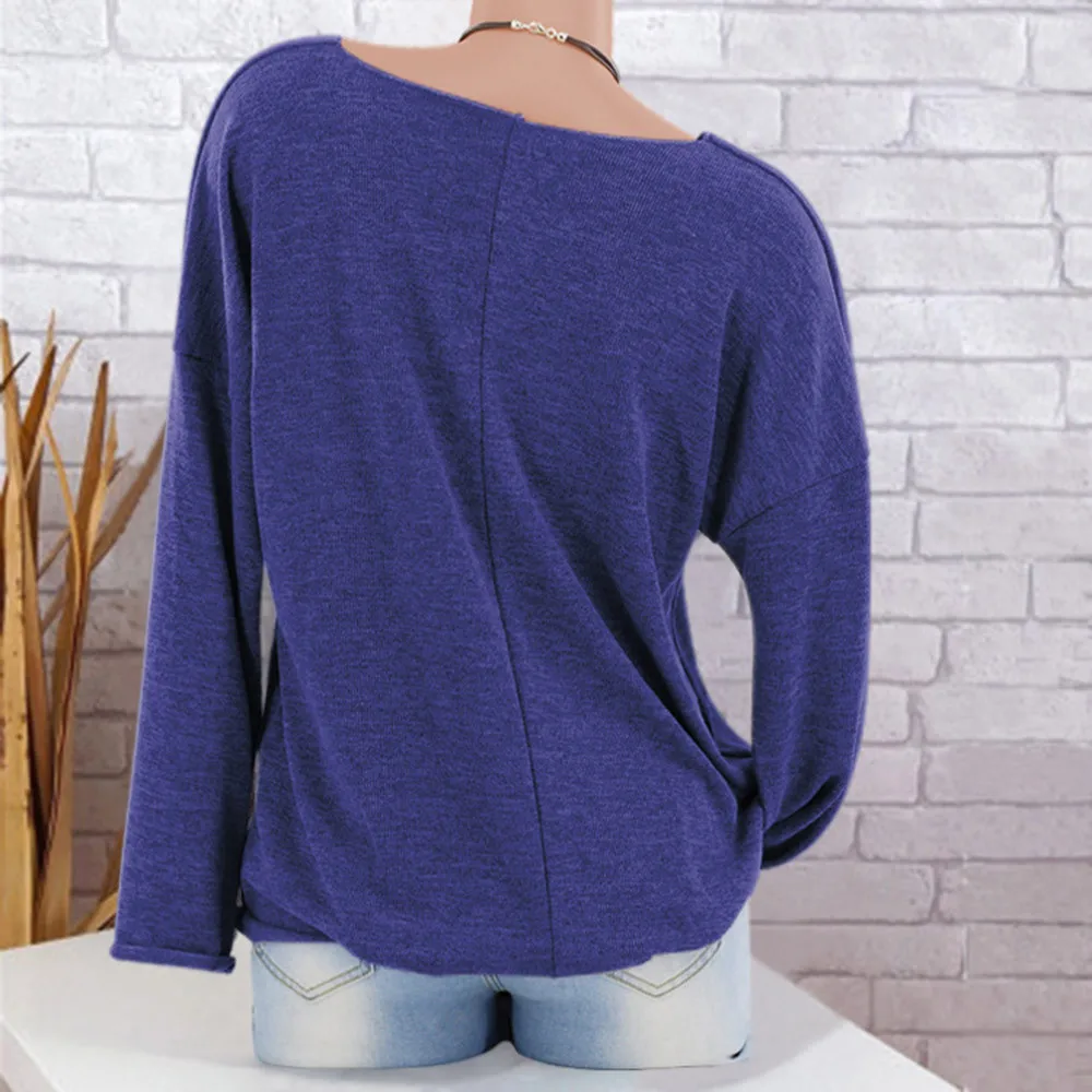 Осень Зима v-образный вырез сексуальный вязаный свитер женский плюс размер пуловеры женский свитер женские свитера более размер пуловер блузка#827