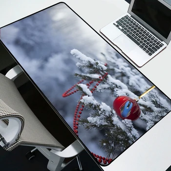 

Yuzuoan Christmas Theme HD Desktop Pad Precision Locking-edge Oversized Laptop Gaming Mouse Pad Comfortable Non-slip Carpet Mat