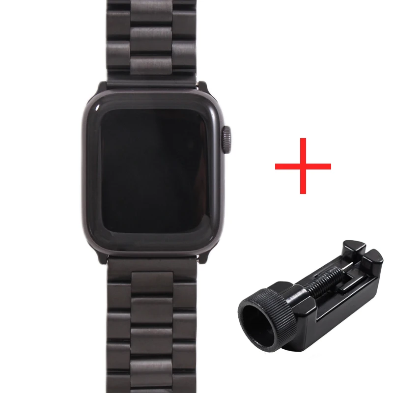 8HS with tools Ремешок для наручных часов Apple Watch, для детей 4, 5, 42 мм, 38 мм, версия 1/2/3 цветочных Горшков и Нержавеющая сталь Ремешок Браслет ремешок для наручных часов iWatch серии 4 5 44 мм 40 мм - Цвет ремешка: 8HS with tools