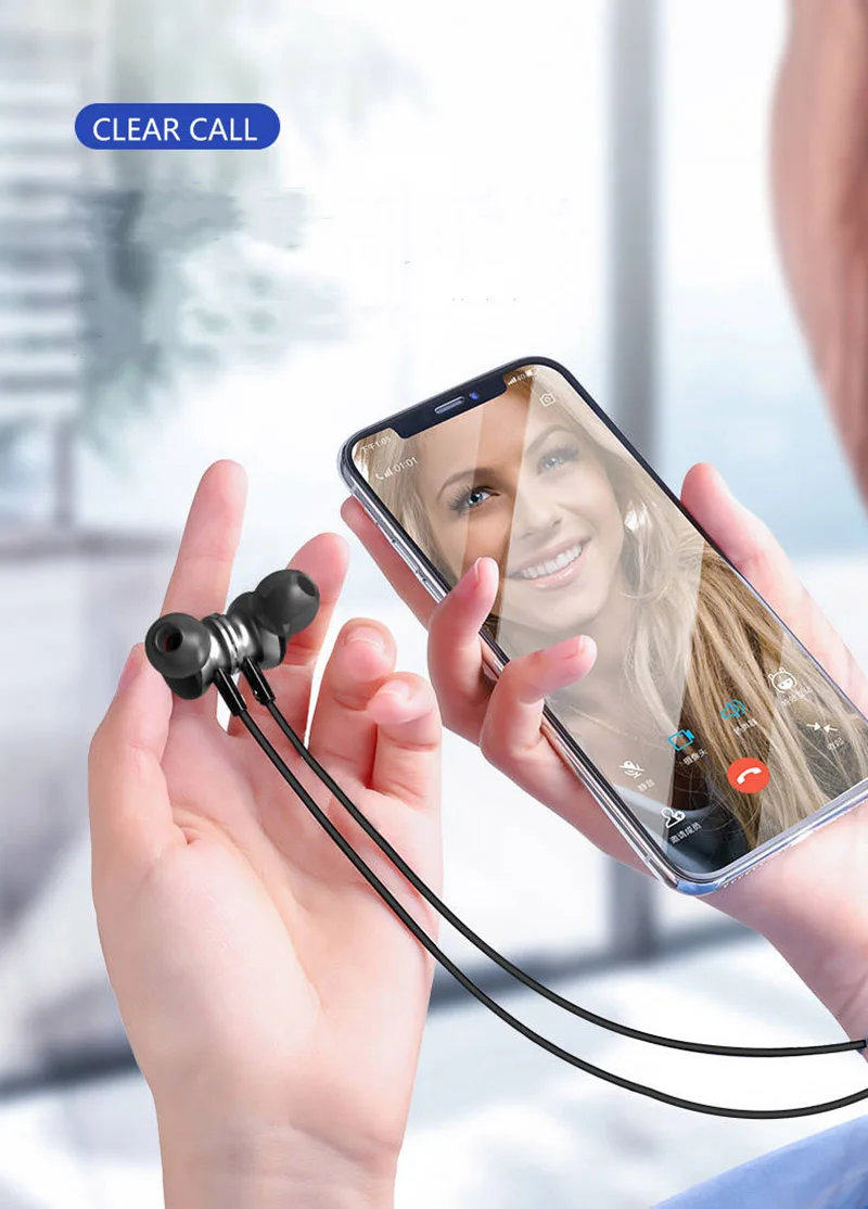 Neckband Bluetooth Headphones Stereo Headset Wireless Bluetooth Earphone Sports Earbuds With Mic for universal all mobile phones (8)