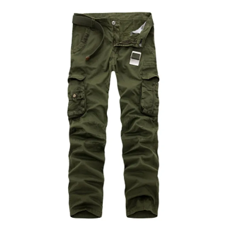 2020 Mens Cargo Pants Camouflage Casual Multi Pockets Baggy Trousers Army Pant Plus Size 29-40 Full