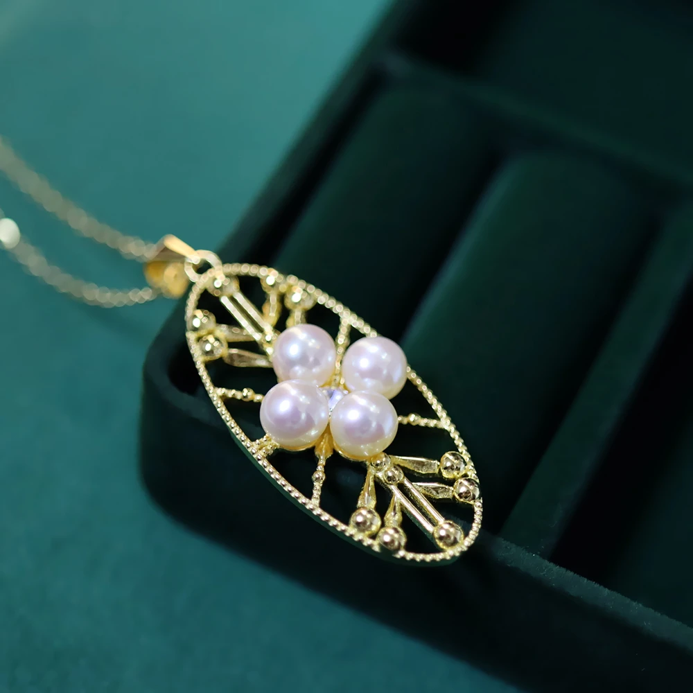 MeiBaPJ New Fashion 5mm Natural Round Freshwater Pearl Pendant Necklace 925 Sterling Silver Fine Wedding Jewelry for Women | Украшения и