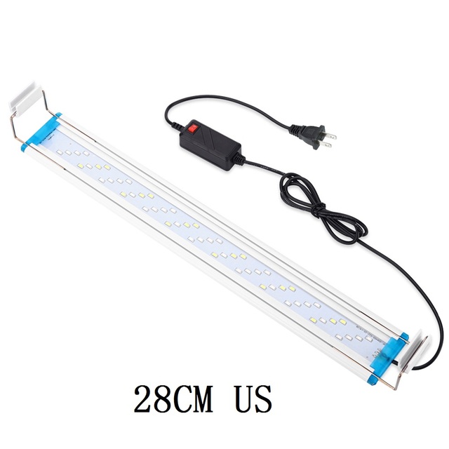 Light Bar LED Fish Tank Slim Clip on Lamp Plant Growing Lighting Aquatic Landscape Decor 18-58cm Extensible Accessories