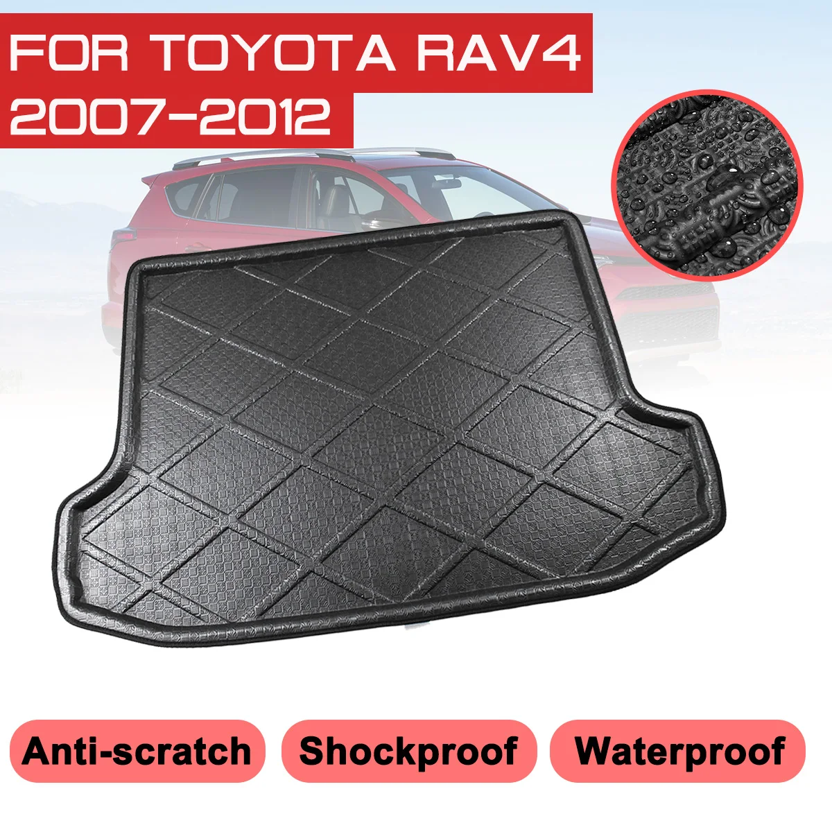 Car Rear Trunk Boot Mat For Toyota RAV4 2007 2008 2009 2010 2011 2012