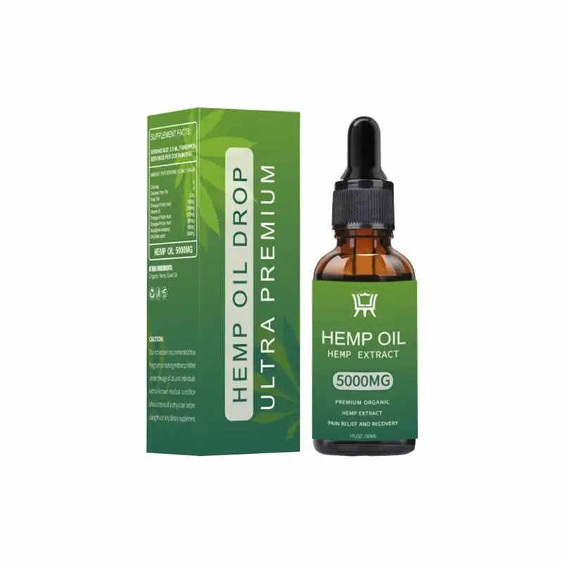 

100% Pure Organic Therapeutic Grade 50000mg Hemp Oil for Pain Relief Anxiety Sleep Anti Inflammatory Extract Drops Seed Oil