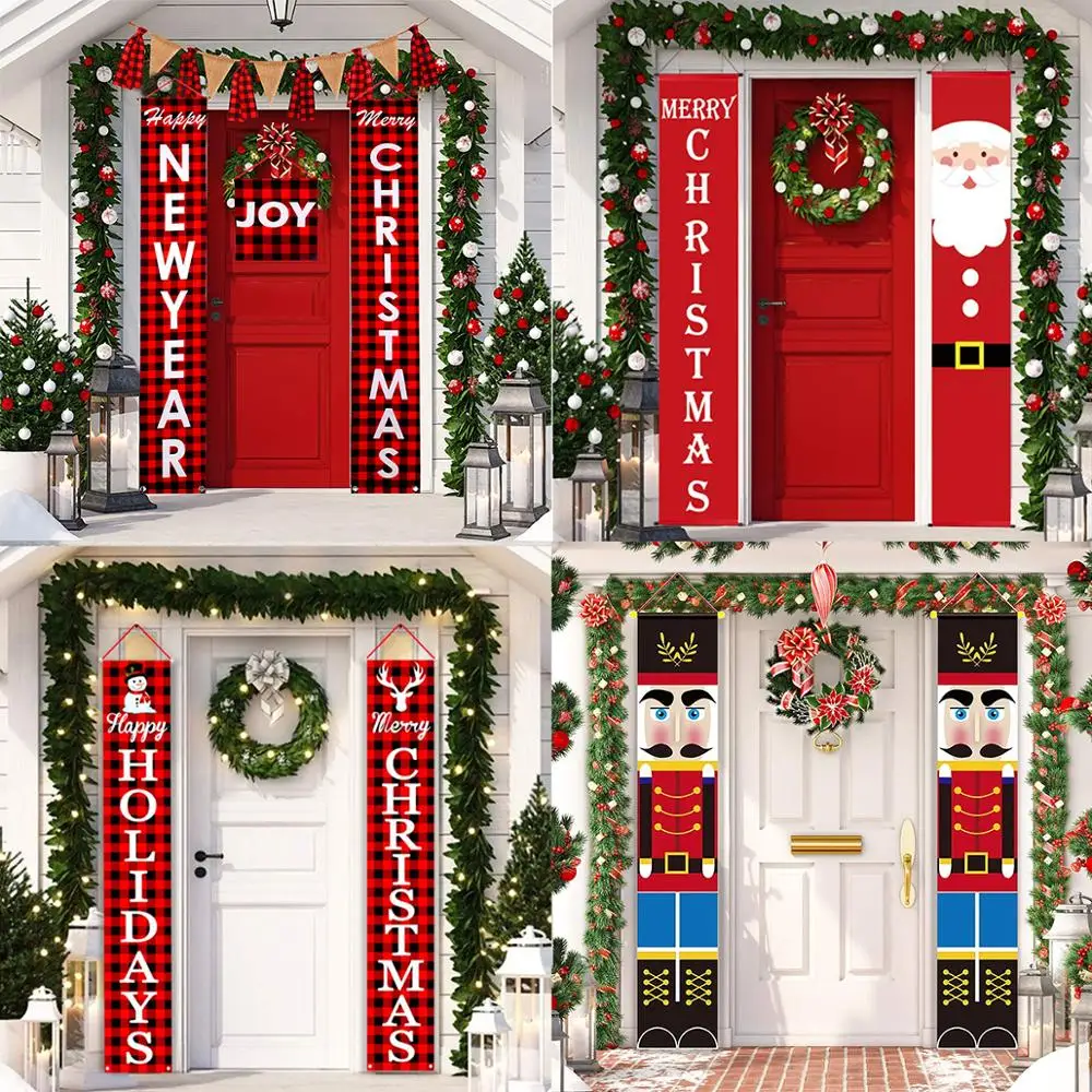 Christmas Walnut Soldier Curtain Merry Christmas Decor for Home Christmas Door Ornaments Xmas Gifts Navidad 2020 New Year 2021