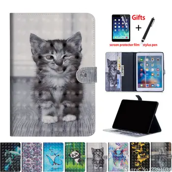 

Case For iPad 10.2 2019 7th Generation Case Cover For iPad Pro 10.5 Air 3 Funda 3D Cartoon Animal painted Flip Stand Shell +Gift