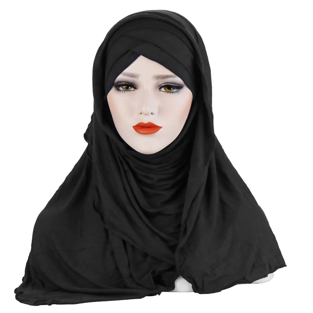 Мусульманский хиджаб шарф женская шапка полное покрытие головной убор мягкий стрейч для женщин мусульманские шляпы для женщин Hijab шарф Мусульманский тюрбан