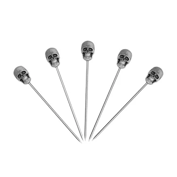 

5 Pcs/Set Stainless Steel Fruit Forks Reusable Multi-function Geometric Shaped Toothpick Forks