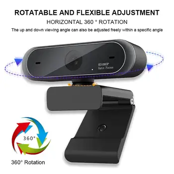 

Mini Webcam Anti-peeping Computer PC WebCamera Full HD 1080P Rotatable Camera for Youtube Live Broadcast Video Conference Work