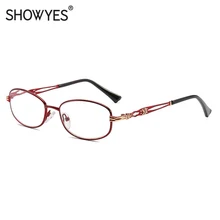 Женские модные очки для чтения, металлическая полная оправа, очки для дальнозоркости, очки для дальнозоркости пожилых людей, диоптрий+ 1,0+ 1,5+ 3,0, gafas 580