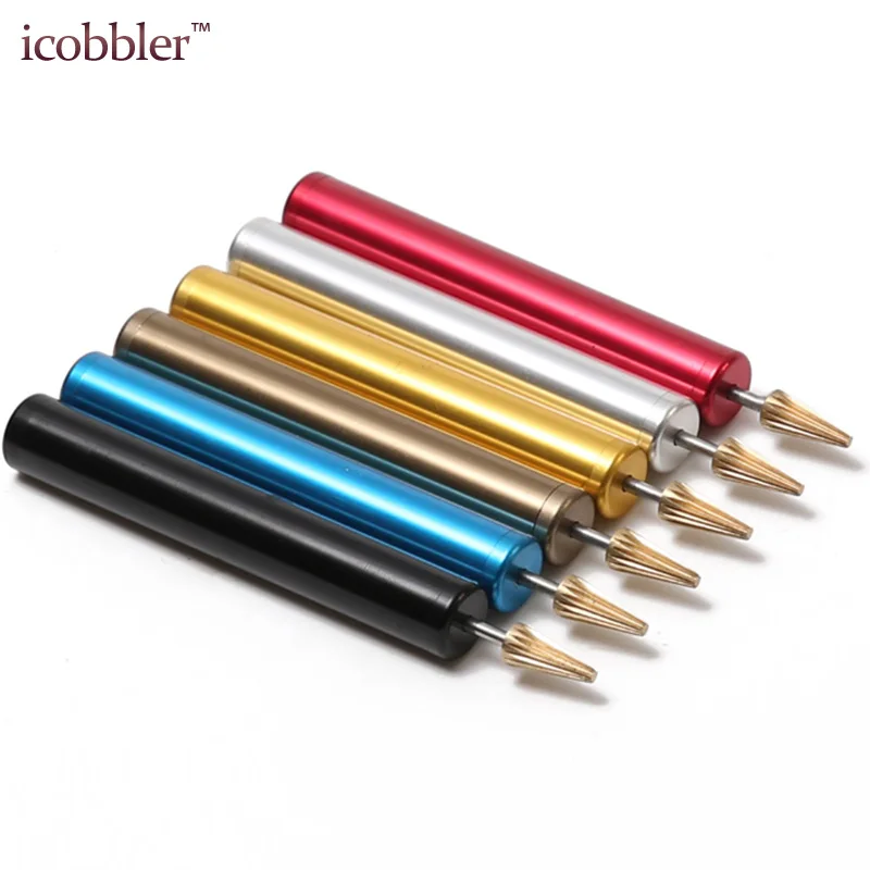 Leather Craft Edge Oil Pen Leather Dye Pen Stainless Steel Brush Brass Head Applicator Paint Roller Tools for Leathercraft DIY