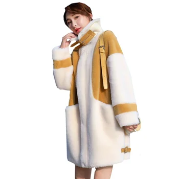

Winter sheep shearing coat female particles cashmere jacket lambskin fur one fur female 2020 autumn and winter new