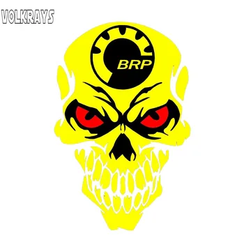 

Volkrays Personality Car Sticker Individual BRP Skull Accessories Waterproof Cover Scratches Sunscreen Vinyl Decal,14cm*8cm