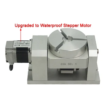

CNC A C aixs Rotary Axis Dividing Head Harmonic gearbox for CNC Router Engraving Machine With Waterproof stepper motor