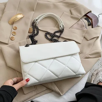 

Simple Small PU Leather Shoulder Bags For Women 2020 New Fashion Women's Branded Handbags Female Chain Crossbody Messenger Bags