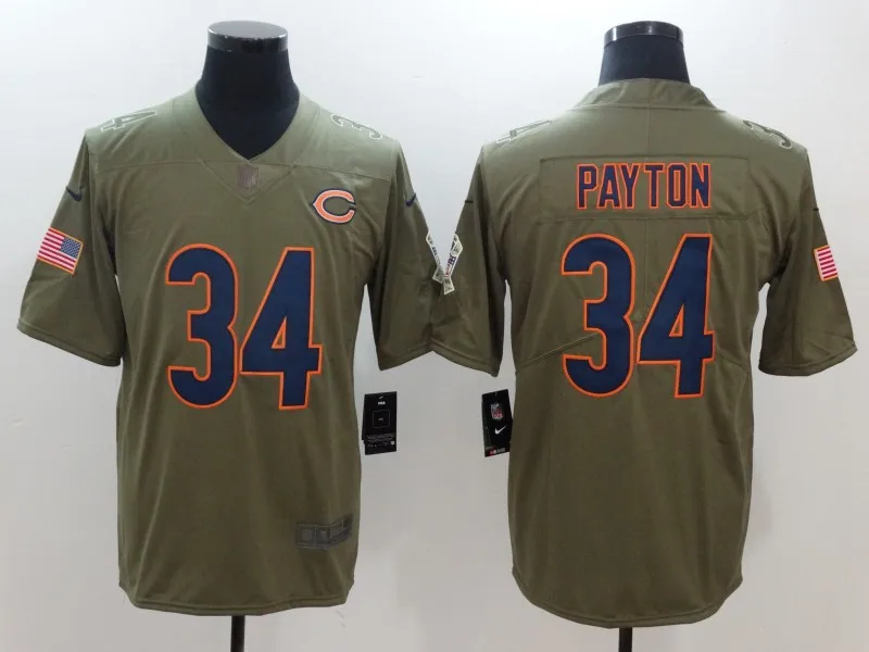 Сшитые Chicago Khalil Mack Walter Payton Mitchell Trubisky Roquan Smith Howard Brian Urlacher игровые цветные спортивные футболки - Цвет: AS PICTURE