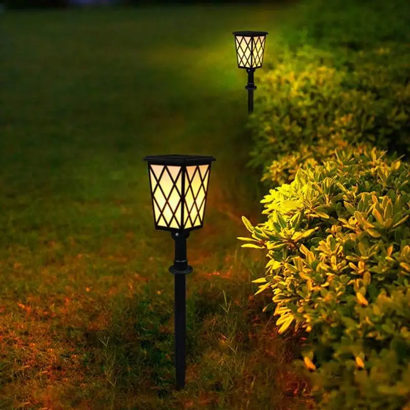 

Solar 48 LED Pillar Flame Lamp Durable Plastic Waterproof Light Control Pluggable for Outdoor Garden Courtyard Fence Lighting