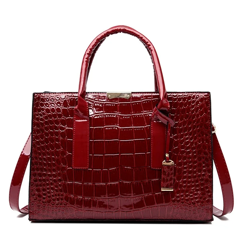 

2019 New Style Bag Europe And America Fashion Crocodile Pattern Embossed Handbag Large Capacity Shoulder Bag Shoulder Bag