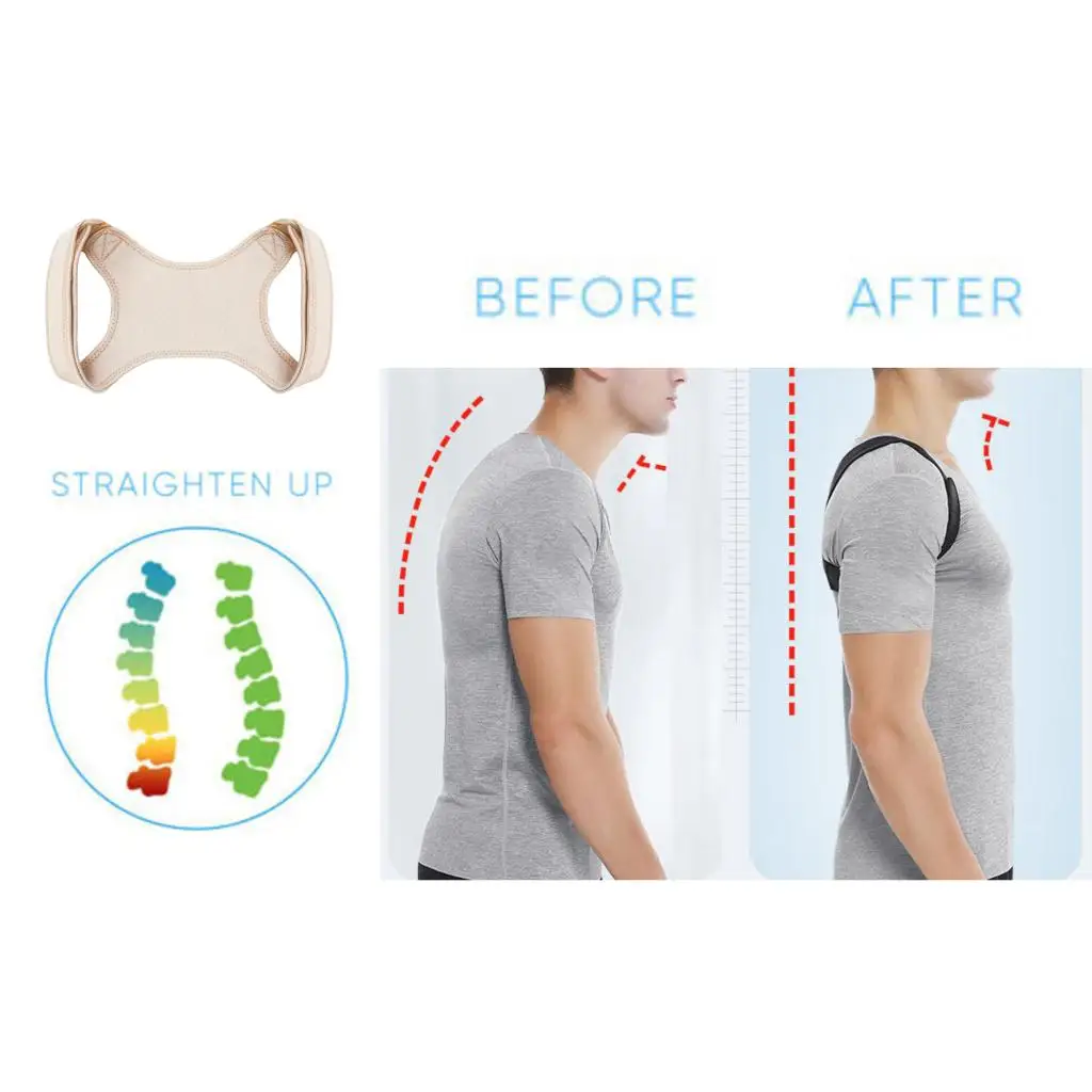 Adjustable Posture Corrector Back Shoulder Straightener Support Correct Body Brace Bra Belt Men Women Back Support Shoulder Belt