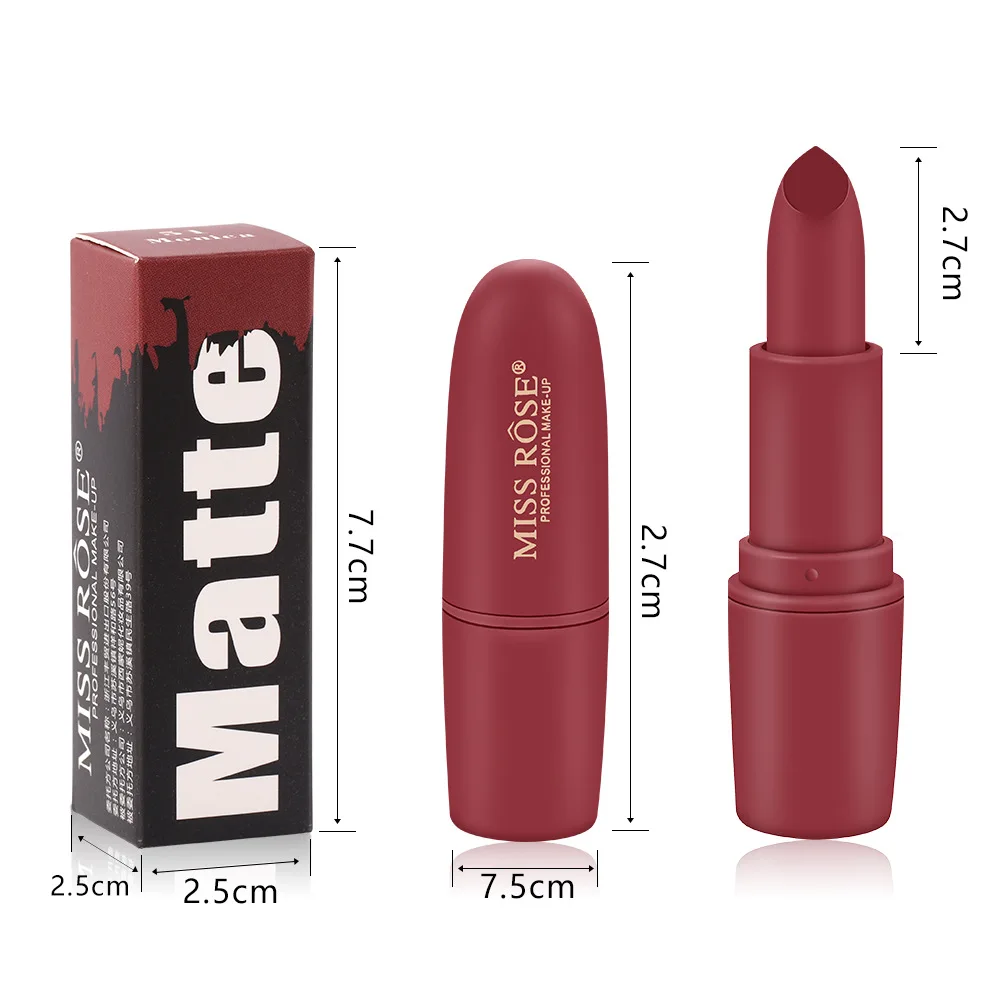 MISS ROSE Brick Red Bullet Lipstick Aunt Colour Mist Matt Lipstick Gifts for Women Easy To Wear Gifts for Women MISS ROSE Brick Red Bullet Lipstick Aunt Colour Mist Matt Lipstick Gifts for Women Easy To Wear Gifts for Women