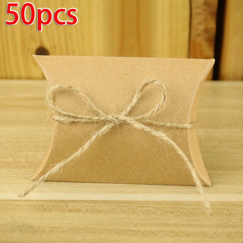 

50pcs/Set Wedding Giveaways Birthday Candy Boxes Favor Storage Holder Container Decor Packing Bags Party Festive Supply