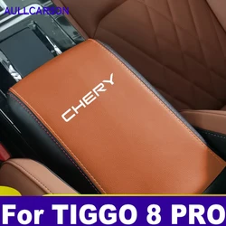 For Chery Tiggo 8 Pro 2021 2022 2023 Car Center Control Armrest Box Microfiber Leather Trim Cover Max Accessories