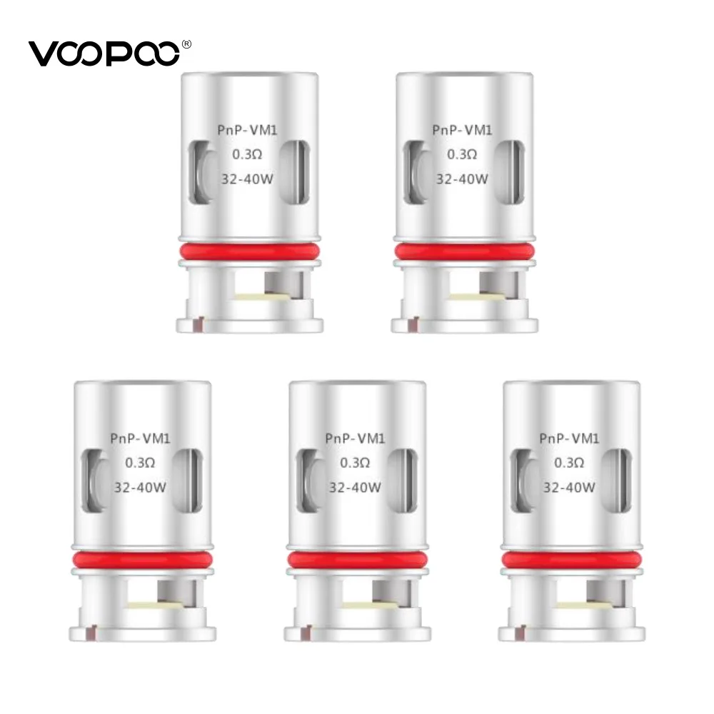 VOOPOO PnP-VM1 0.3ohm металлическая сетка/PnP-VM4 0.6ohm 5 шт./упак. пригодный для электронной сигареты VOOPOO Винчи набор Винчи X Pod