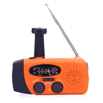 

Solar Weather Radio Supplies Kit Hand Crank Self Powered NOAA Survival Radios with Reception LED Flashlight Power Bank