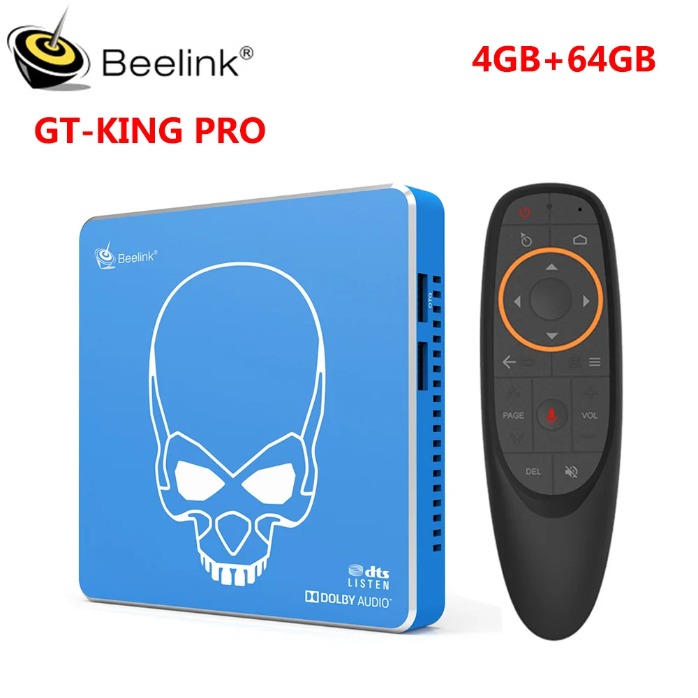 only GTKING PRO Beelink GT-KING PRO Amlogic S922X-H Smart Android 9,0 tv Box 4 Гб DDR4 64 Гб rom Dolby Audio DTS Listen 4K HD Hi-Fi медиаплеер - Цвет: only GTKING PRO