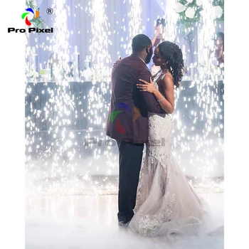 

400w Fall Spark Firework Machine For Wedding Celebration Dmx And Remote Control 2pcs With Flightcase And 10 Bags Powder